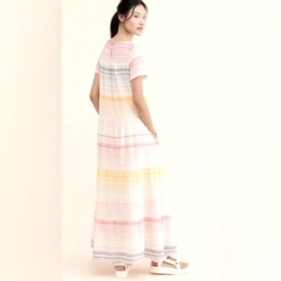 Anthropologie Women's Striped Merida Tiered Maxi Pocket Dress - Picture 7 of 8
